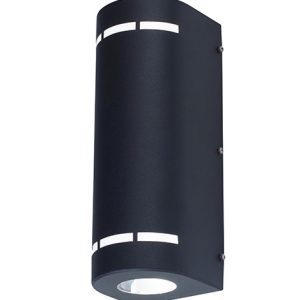 AP DIFUSOR OPORTO 2 LUCES GU10 NEGRO  (95x95x182 MM.)
