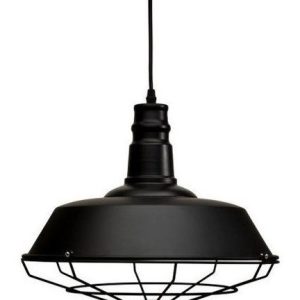 COLGANTE CAMPANA GALPONERA  E-27 C/REJA D-360 NEGRO