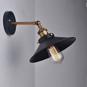 APLIQUE DE PARED BRONCE/NEGRO E-27 C/BRAZO L-150 D-220