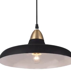 COLGANTE CAMPANA VINTAGE C/CONO DORADO 38CM.