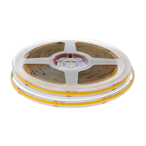 CINTA LED COB CALIDA 3000K 10W x MT. 384 LED / 12V / IP20 / 8mm x 5mt. SMD 2835/
