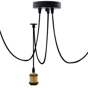 COLGANTE 3 PORTA. METAL BCE. 1MT. CABLE